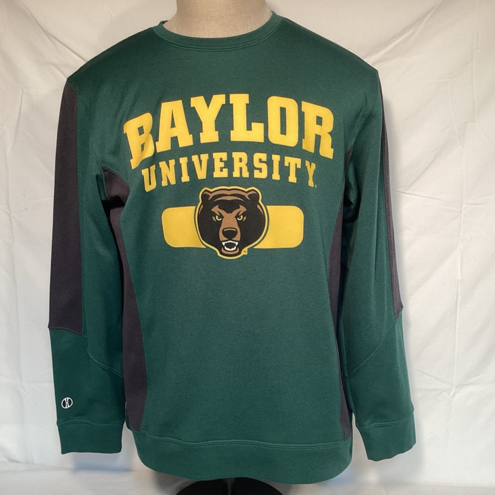 Baylor University Bears Green and Black Holloway Crewneck Sweatshirt Mens Medium